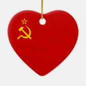 Ornement En Céramique Drapeau d'Union Soviétique (Dos)