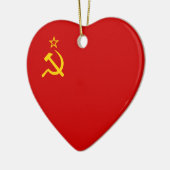 Ornement En Céramique Drapeau d'Union Soviétique (Gauche)