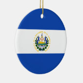 Ornement En Céramique Drapeau El Salvador (Droite)