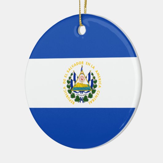 Ornement En Céramique Drapeau El Salvador (Gauche)