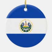Ornement En Céramique Drapeau El Salvador (Dos)
