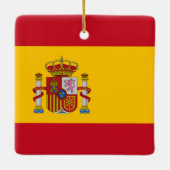 Ornement En Céramique Drapeau espagnol (Dos)