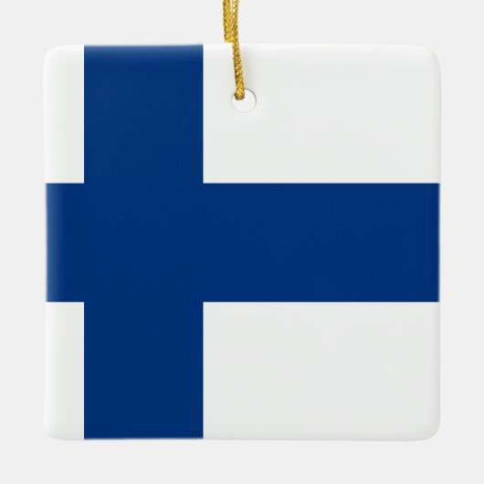 Ornement En Céramique Drapeau finlandais (Devant)