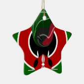 Ornement En Céramique Drapeau Fluid Kenyan : Un design moderne (Droite)