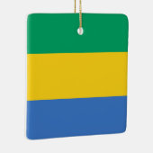 Ornement En Céramique Drapeau Gabon (Droite)
