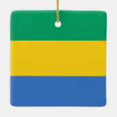 Ornement En Céramique Drapeau Gabon (Dos)