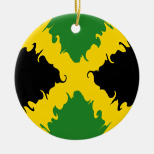 Ornement En Céramique Drapeau Gnarly de la Jamaïque