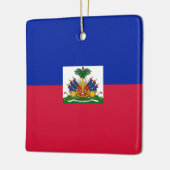Ornement En Céramique Drapeau Haïti (Haïti) (Gauche)