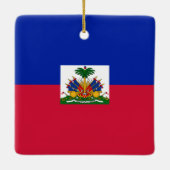 Ornement En Céramique Drapeau Haïti (Haïti) (Dos)