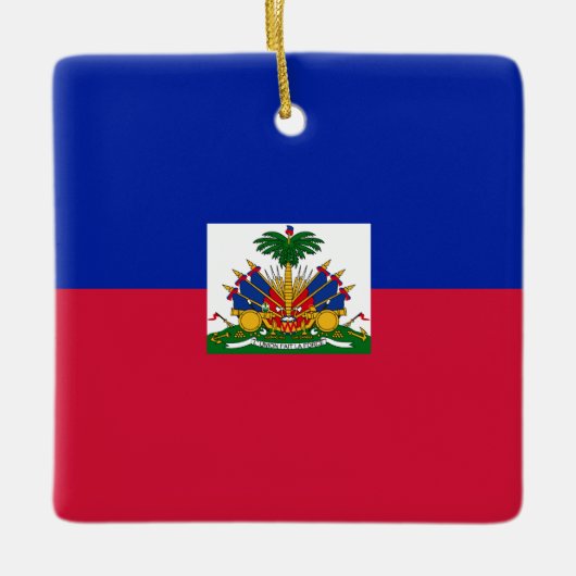 Ornement En Céramique Drapeau Haïti (Haïti) (Devant)