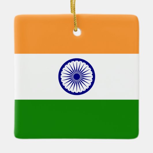 Ornement En Céramique Drapeau indien (Devant)