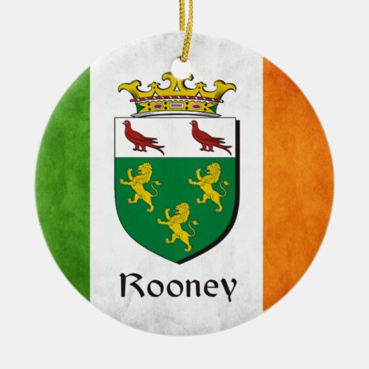 Ornement En Céramique Drapeau irlandais Rooney (Devant)