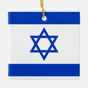 Ornement En Céramique Drapeau Israël
