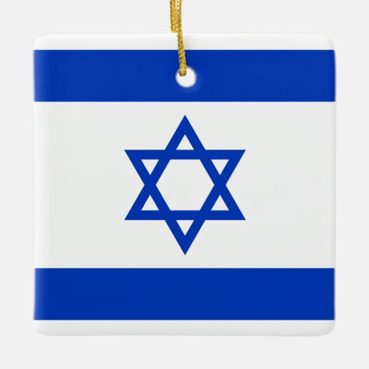 Ornement En Céramique Drapeau Israël (Devant)