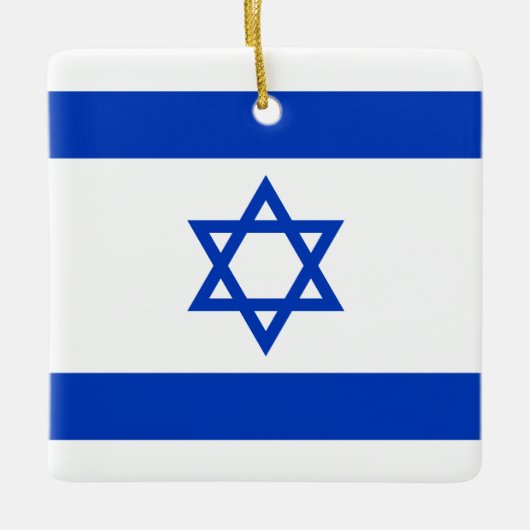 Ornement En Céramique Drapeau Israël (Devant)