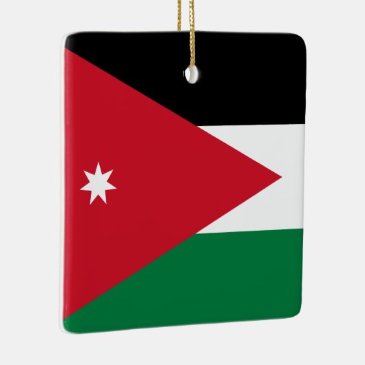 Ornement En Céramique Drapeau Jordanie (Droite)