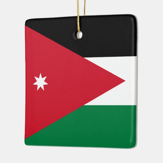 Ornement En Céramique Drapeau Jordanie (Gauche)