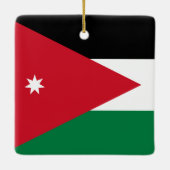 Ornement En Céramique Drapeau Jordanie (Dos)