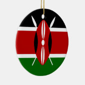 Ornement En Céramique Drapeau Kenya Afrique (Droite)