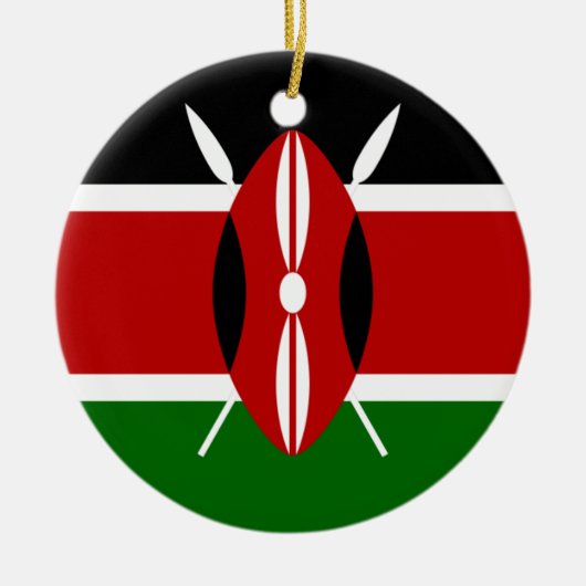Ornement En Céramique Drapeau Kenya Afrique (Devant)