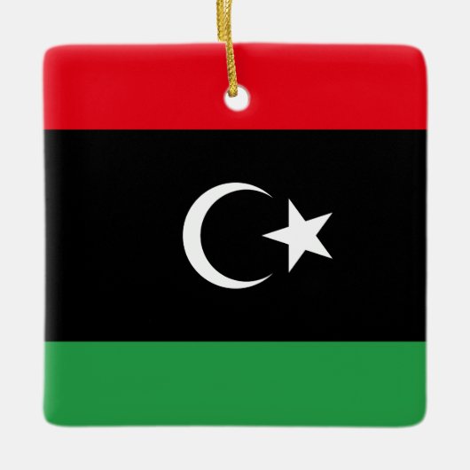Ornement En Céramique Drapeau libyen (Devant)