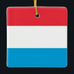 Ornement En Céramique Drapeau Luxembourg<br><div class="desc">Produits World Flag personnalisables - N'hésitez pas à ajouter votre propre texte.</div>