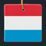 Ornement En Céramique Drapeau Luxembourg<br><div class="desc">Produits World Flag personnalisables - N'hésitez pas à ajouter votre propre texte.</div>