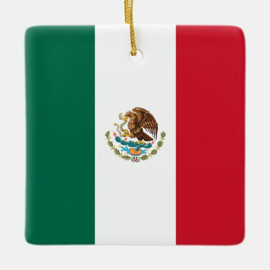 Ornement En Céramique Drapeau mexicain (Devant)
