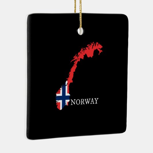 Ornement En Céramique Drapeau norvégien (Droite)