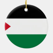 Ornement En Céramique Drapeau palestinien (Dos)