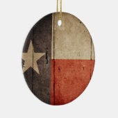Ornement En Céramique Drapeau robuste de Wood Texas (Droite)