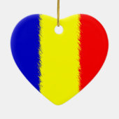 Ornement En Céramique Drapeau roumain (Dos)