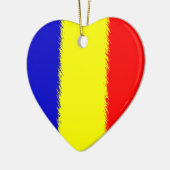 Ornement En Céramique Drapeau roumain (Gauche)