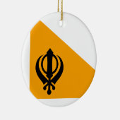 Ornement En Céramique Drapeau saint sikh Sikhisme Nishan Sahib du (Droite)