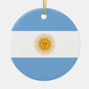 Ornement En Céramique Drapeau simple de l'Argentine