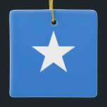 Ornement En Céramique Drapeau somalien<br><div class="desc">Produits World Flag personnalisables - N'hésitez pas à ajouter votre propre texte.</div>