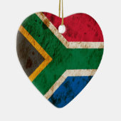 Ornement En Céramique Drapeau sud-africain rocailleux (Droite)