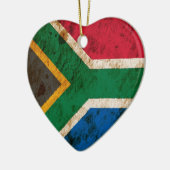 Ornement En Céramique Drapeau sud-africain rocailleux (Gauche)