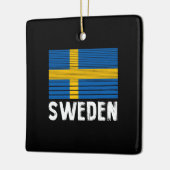 Ornement En Céramique Drapeau Suède (Gauche)