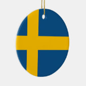 Ornement En Céramique Drapeau suédois (Droite)