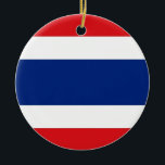 Ornement En Céramique Drapeau Thaïlande<br><div class="desc">J'aime l'aspect que ça donne et j'espère que vous le faites aussi ! Merci de vous être arrêté ! N'hésitez pas à customiser ceci pour répondre à vos besoins. Bonne journée !</div>