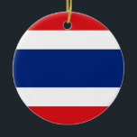 Ornement En Céramique Drapeau Thaïlande<br><div class="desc">J'aime l'aspect que ça donne et j'espère que vous le faites aussi ! Merci de vous être arrêté ! N'hésitez pas à customiser ceci pour répondre à vos besoins. Bonne journée !</div>