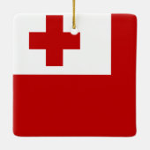 Ornement En Céramique Drapeau Tonga (Dos)
