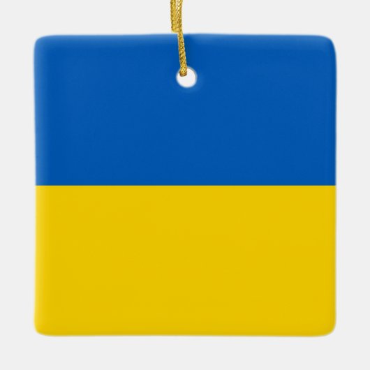 Ornement En Céramique Drapeau ukrainien (Devant)
