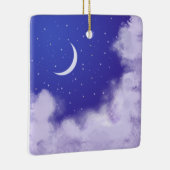 Ornement En Céramique Dreamy Night Sky avec Crescent Moon (Droite)