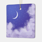 Ornement En Céramique Dreamy Night Sky avec Crescent Moon (Gauche)