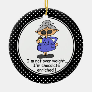 Ornement En Céramique Drôle Diet Humour de Noël