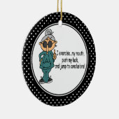 Ornement En Céramique Drôle Diet Humour de Noël (Droite)