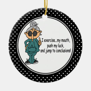 Ornement En Céramique Drôle Diet Humour de Noël