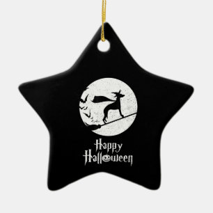 Ornement En Céramique Drôle Halloween Costume Sorcière Amoureux des chie